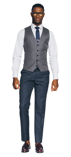 gray vest outfit men