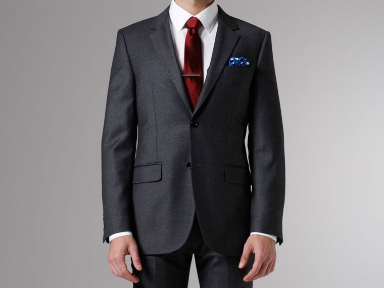 Gray Flannel Cashmere & Silk-Blend Wool Suit