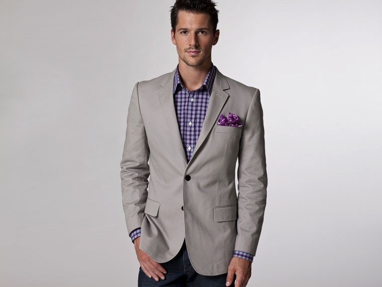 The Perfect Match Gray Cotton Blazer 1