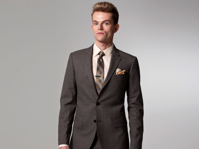 Brown Prince of Wales Suit 1