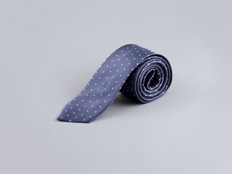 Dove Gray Dot Tie 1