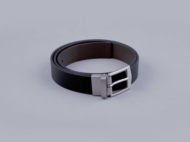 Black & Olive Reversible Leather Belt 1