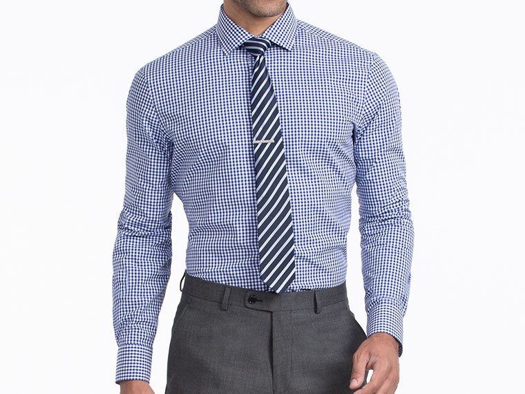 Blue Gingham Shirt 1