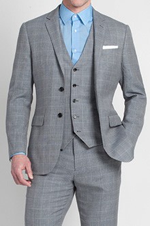 grey glen check suit